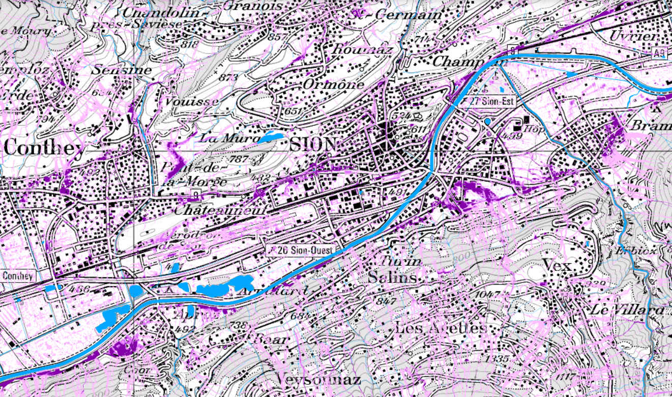 Carte de l'aléa ruissellement