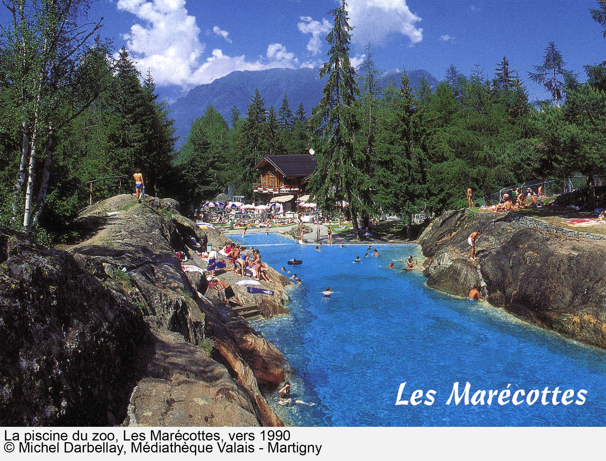 La piscine du zoo, Les Marécottes, vers 1900